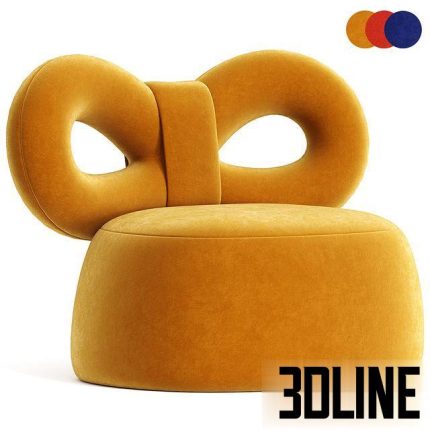 RIBBON Armchair By Qeeboo design Nika Zupanc 0(3dline.net)