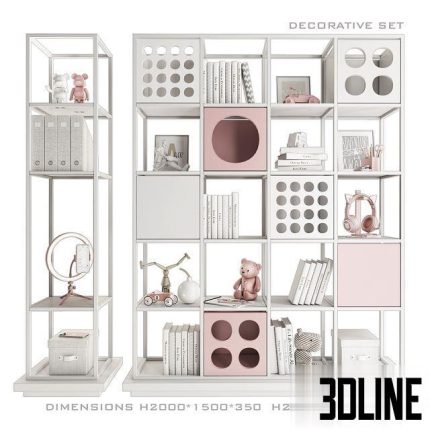 Rack with toys and books_5 0(3dline.net)