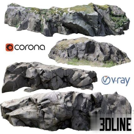 Rocks and cliff 0(3dline.net)