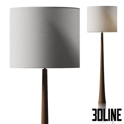 Rose and Gray Mango Wood Floor Lamp 0(3dline.net)