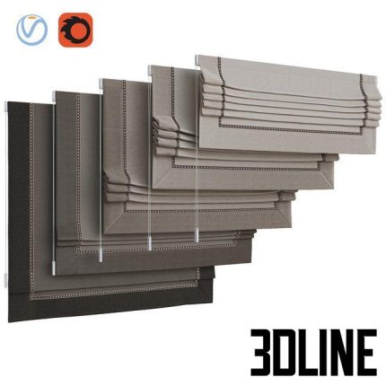 Set of Roman blinds 17 0(3dline.net)