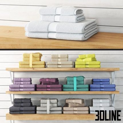 Set of colorful towels 2 0(3dline.net)
