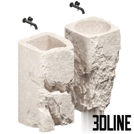 Stone wash basin set6 1(3dline.net)