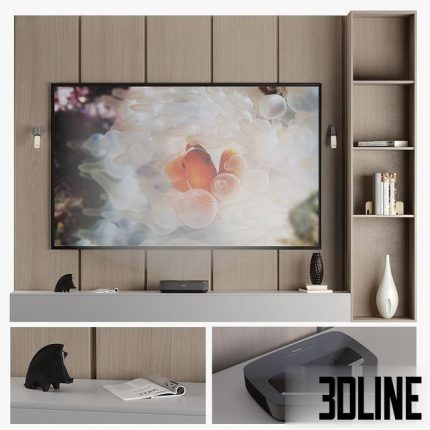TV Wall with Hisense Laser Projector 0(3dline.net)