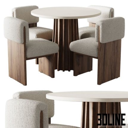 Table and Chair Prague and Murphy by cozymatic 0(3dline.net)