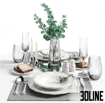 Table setting 0(3dline.net)
