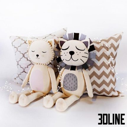 The Emily & Meritt Cat & Lion Plush 0(3dline.net)