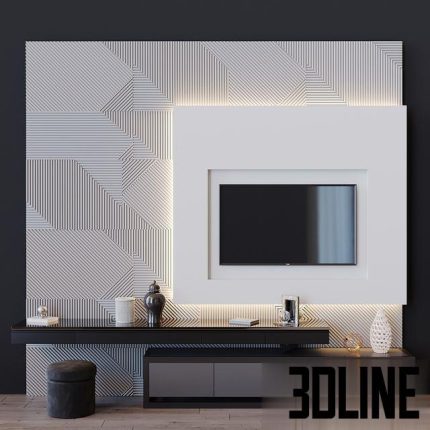 Tv set 55 and decor 0(3dline.net)