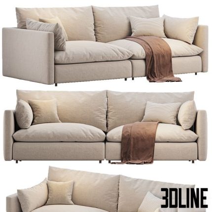 Unwind 2 Piece Slipcovered Sofa 0(3dline.net)