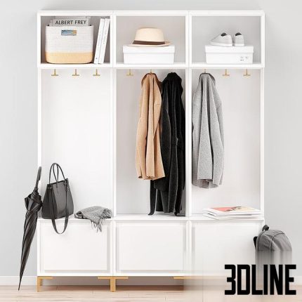 West Elm Nolan entryway set 0(3dline.net)