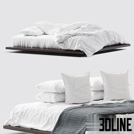 White bed linen_5 0(3dline.net)