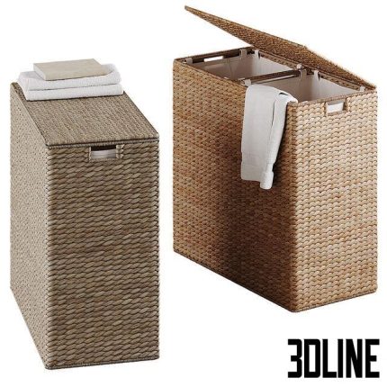Wicker laundry baskets 3 0(3dline.net)