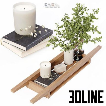 Wooden Bath Tidy 05 0(3dline.net)