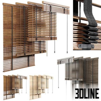 Wooden Blind 02 120cm 0(3dline.net)