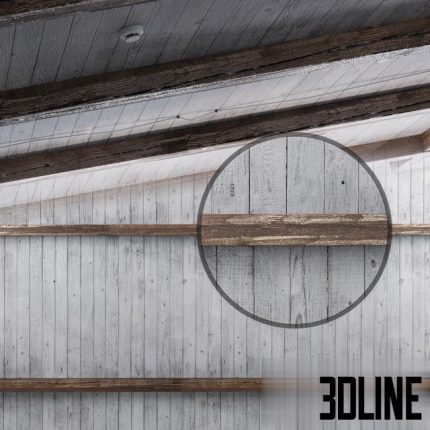 Wooden ceiling with beams (grey) 0(3dline.net)