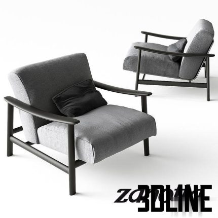 Zanotta Sushi Armchair Grey 0(3dline.net)