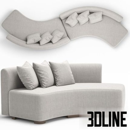 Adriana Hoyos Galapagos Curved Sofa 300 0(3dline.net)