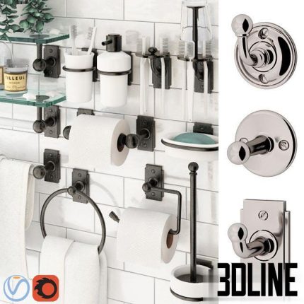 Bathroom accessories Nanzaquatic. Collections Baluster, Functional, Art Deco 0(3dline.net)