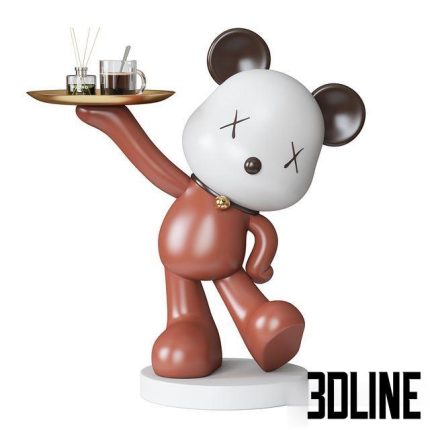 Bear sculpture tray 0(3dline.net)