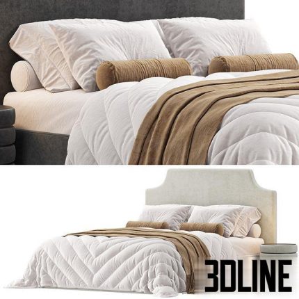 Bed Adona Floor 160 Soft Latte 0(3dline.net)