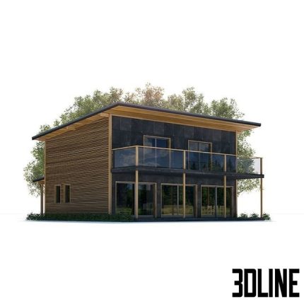 Building, house wood glass 0(3dline.net)
