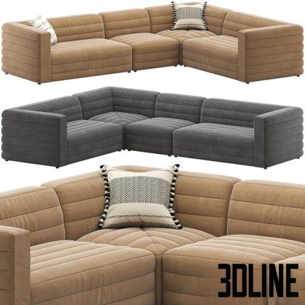CB2 Strato Sectional Sofa 0(3dline.net)