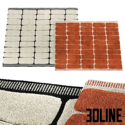 Carpet with a graphic three-dimensional pattern 0(3dline.net)