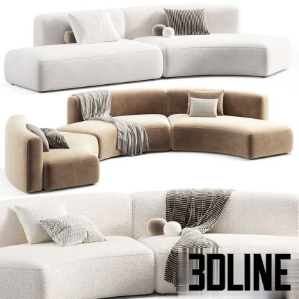 Cozy Curve Modular Sofa by MDF Italia 0(3dline.net)