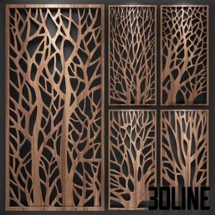 Decorative partition (wood) 0(3dline.net)