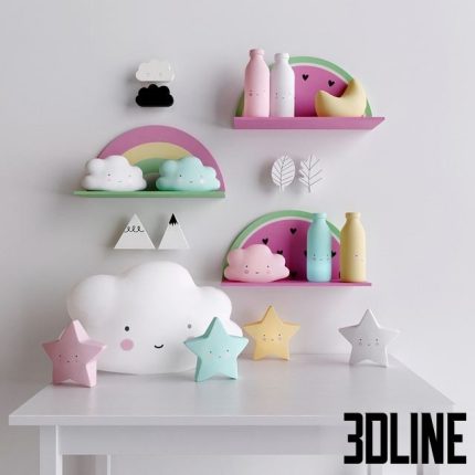 Decorative set for 1 child 0(3dline.net)