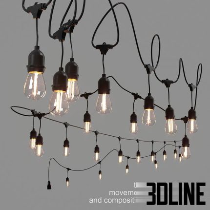 Editable garland belt light 0(3dline.net)