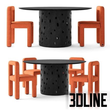 Faina Design Toptun Chair and Ztista Table 0(3dline.net)