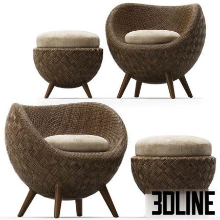 La Luna Lounge Armchair 0(3dline.net)