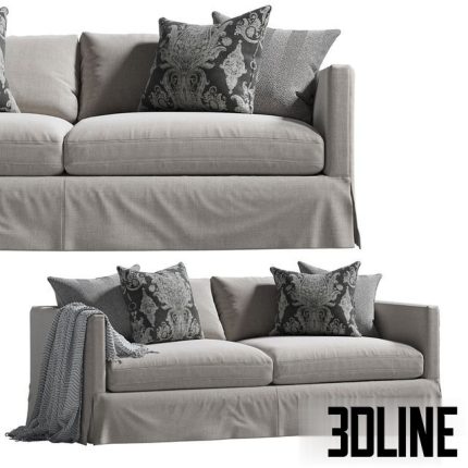 Marina Slipcover Sofa Grey 0 (2)(3dline.net)