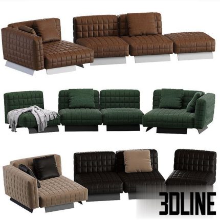Minotti TWIGGY Modular Sofa 05 0(3dline.net)