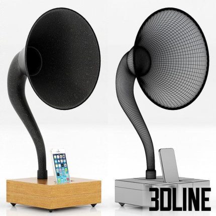 Restoration Hardware iPhone Gramophone Walnut 0(3dline.net)