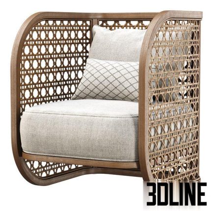 Rimma rattan restaurant chair 0(3dline.net)