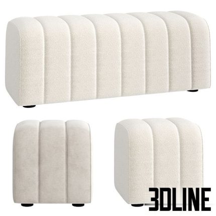 STUDIO Pouf and Bench 0(3dline.net)