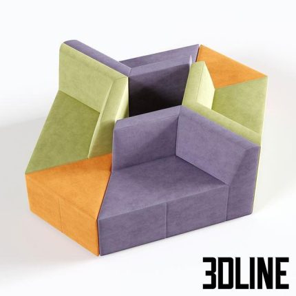 Sofa Origami 10-seater 0(3dline.net)