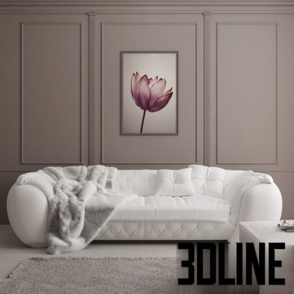 Sofa and ottoman Cortezari lapo 0(3dline.net)