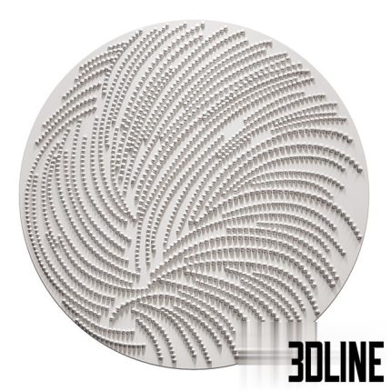 Wall Panel White Round 0(3dline.net)