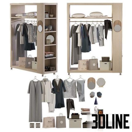 Wardrobe with decor 2 0(3dline.net)