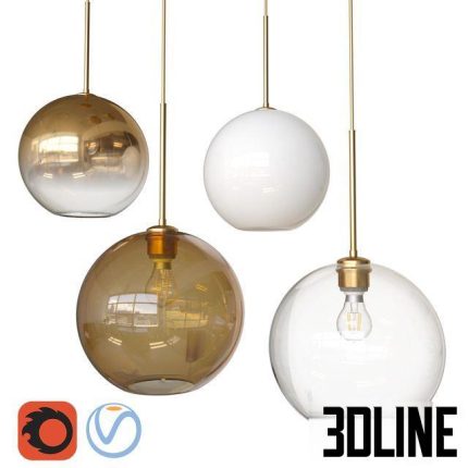 West Elm Sculptural Glass Globe Pendant – Medium 0(3dline.net)