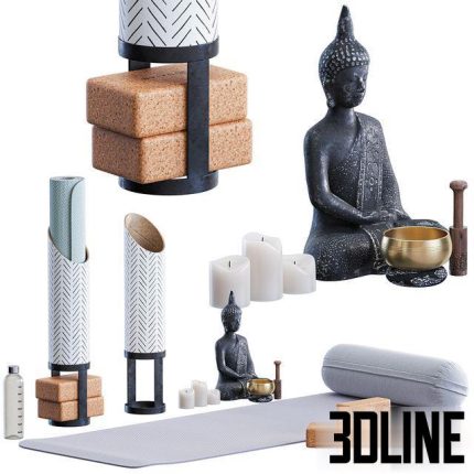 Yoga and Meditation Set 0(3dline.net)