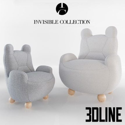 ARMCHAIR BABY BEAR and PAPA BEAR(3dline.net)