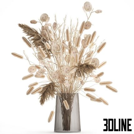 A beautiful bouquet of dried flowers (3dline.net)
