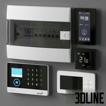 A set of electrical equipment  for corridor 2 (1)(3dline.net)