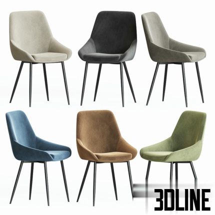 Alfie Fabric Dining Chair Interiorsecrets(3dline.net)