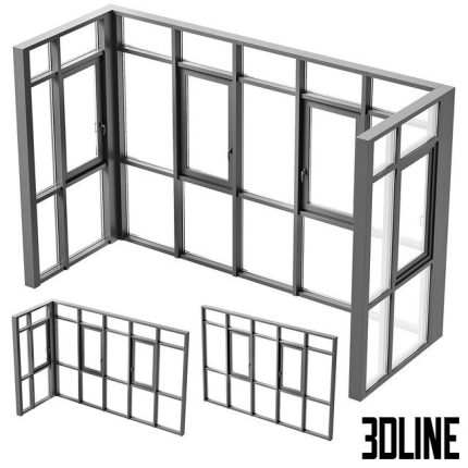 Balcony panoramic glazing 0(3dline.net)
