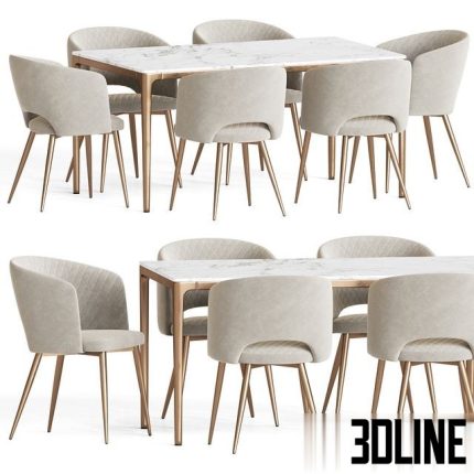 Basel Chair Canto Table Dining Set 0(3dline.net)